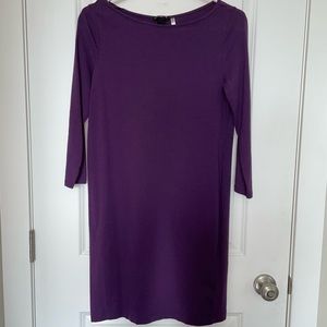 H&M Purple Long-Sleeved Mod Shift Dress - size M